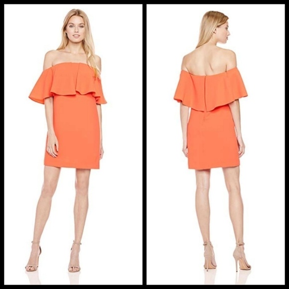 💕TRINA TURK💕 Off the Shoulder Ruffle Mini Dress - Picture 6 of 8